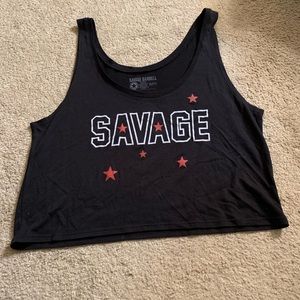 Savage barbell crop top